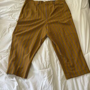 ASOS Mustard Striped Men's Dress Pants